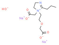 Disodium 1-[2-(carboxylatomethoxy)ethyl]-1-(carboxylatomethyl)-4,5-dihydro-2-propyl-1H-imidazolium hydroxide