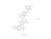 4-[[5-[(5-chloro-2-fluoro-6-methyl-4-pyrimidinyl)amino]-2-sulphophenyl]azo]-1-(2,5-disulphophenyl)-4,5-dihydro-5-oxo-1H-pyrazole-3-carboxylic acid, sodium salt