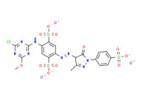 Trilithium 2-[(4-chloro-6-methoxy-1,3,5-triazin-2-yl)amino]-5-[[4,5-dihydro-3-methyl-5-oxo-1-(4-sulphonatophenyl)-1H-pyrazol-4-yl]azo]benzene-1,4-disulphonate