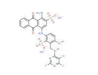 Disodium 1-amino-4-[[3-[[(5-chloro-2,6-difluoro-4-pyrimidinyl)methylamino]methyl]-4-methoxysulphonatophenyl]amino]-9,10-dihydro-9,10-dioxoanthracene-2-sulphonate