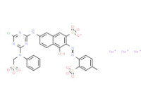 Trisodium 7-[[4-chloro-6-[phenyl(sulphonatomethyl)amino]-1,3,5-triazin-2-yl]amino]-4-hydroxy-3-[(4-methyl-2-sulphonatophenyl)azo]naphthalene-2-sulphonate