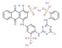 Trisodium 1-amino-4-[[4-[[4-chloro-6-[(2-sulphonatophenyl)amino]-1,3,5-triazin-2-yl]amino]-3-sulphonatophenyl]amino]-9,10-dihydro-9,10-dioxoanthracene-2-sulphonate