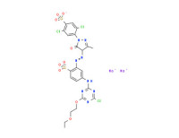 Disodium 2,5-dichloro-4-[4-[[3-[[4-chloro-6-(2-ethoxyethoxy)-1,3,5-triazin-2-yl]amino]-6-sulphonatophenyl]azo]-4,5-dihydro-3-methyl-5-oxo-1H-pyrazol-1-yl]benzenesulphonate
