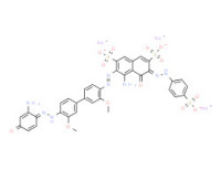 Trisodium 4-amino-3-[[4'-[(2-amino-4-hydroxyphenyl)azo]-3,3'-dimethoxy[1,1'-biphenyl]-4-yl]azo]-5-hydroxy-6-[(4-sulphonatophenyl)azo]naphthalene-2,7-disulphonate