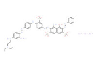 Trisodium 4-amino-3-[[4-[[4-[[2-amino-4-[[2-(diethylamino)ethyl]amino]phenyl]azo]phenyl]amino]-3-sulphonatophenyl]azo]-5-hydroxy-6-(phenylazo)naphthalene-2,7-disulphonate