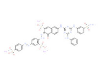 Trisodium 7-[[4-[[3-(aminosulphonyl)phenyl]amino]-6-anilino-1,3,5-triazin-2-yl]amino]-4-hydroxy-3-[[2-sulphonato-4-[(4-sulphonatophenyl)azo]phenyl]azo]naphthalene-2-sulphonate