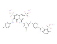 Trisodium 5-[[4-chloro-6-[[4-(6-methyl-7-sulphonatobenzothiazol-2-yl)phenyl]amino]-1,3,5-triazin-2-yl]amino]-4-hydroxy-3-[(p-tolyl)azo]naphthalene-2,7-disulphonate