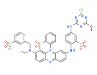 Dihydrogen 3-[[4-[(4-chloro-6-methoxy-1,3,5-triazin-2-yl)amino]-2-sulphonatophenyl]amino]-7-[ethyl[(3-sulphonatophenyl)methyl]amino]-5-(sulphonatophenyl)phenazinium