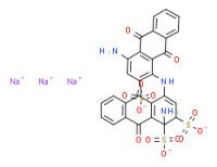 Trisodium 1-amino-4-[(4- amino-9,10-dihydro-9,10-dioxosulphonato-1-anthryl)amino]-9,10-dihydro-9,10-dioxoanthracenedisulphonate