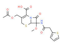 cis-(±)-3-(acetoxymethyl)-7-methoxy-8-oxo-7-(2-thienylacetamido)-5-thia-1-azabicyclo[4.2.0]oct-2-ene-2-carboxylic acid