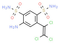 4-amino-6-(1,2,2-trichloroethenyl)benzene-1,3-disulfonamide
