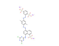 Trisodium 2-[[4-[[4-[(4,6-dichloro-1,3,5-triazin-2-yl)amino]-5-sulphonato-1-naphthyl]azo]-2,5-dimethylphenyl]azo]benzene-1,4-disulphonate