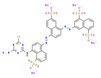 Tetrasodium 3-[[4-[[4-[(4-amino-6-chloro-1,3,5-triazin-2-yl)amino]-5-sulphonato-1-naphthyl]azo]-7-sulphonato-1-naphthyl]azo]naphthalene-1,5-disulphonate