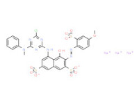 Trisodium 5-[[4-chloro-6-(methylphenylamino)-1,3,5-triazin-2-yl]amino]-4-hydroxy-3-[(4-methoxy-2-sulphonatophenyl)azo]naphthalene-2,7-disulphonate