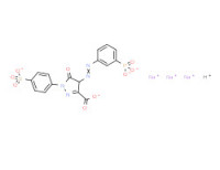 Trisodium hydrogen 4,5-dihydro-5-oxo-4-[(3-phosphonatophenyl)azo]-1-(4-sulphonatophenyl)-1H-pyrazole-3-carboxylate