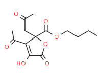 Butyl 3-acetyl-2,5-dihydro-4-hydroxy-5-oxo-2-(2-oxopropyl)furoate