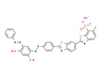 Sodium 2'-[4-[[2,4-dihydroxy-5-(phenylazo)phenyl]azo]phenyl]-6-methyl[2,6'-bibenzothiazole]-7-sulphonate