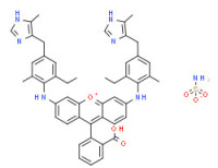 9-(2-carboxyphenyl)-3,6-bis[[2-ethyl-6-methyl-4-[(5-methyl-1H-imidazol-4-yl)methyl]phenyl]amino]xanthylium sulphamate