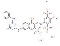 2-[[6-[[6-anilino-4-fluoro-1,3,5-triazin-2-yl]amino]-1-hydroxy-3-sulpho-2-naphthyl]azo]-5-methoxybenzene-1,4-disulphonic acid, sodium salt