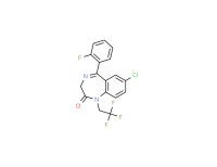 7-chloro-5-(2-fluorophenyl)-1,3-dihydro-1-(2,2,2-trifluoroethyl)-2H-1,4-benzodiazepin-2-one