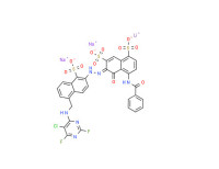 4-(benzoylamino)-6-[[5-[[(5-chloro-2,6-difluoro-4-pyrimidinyl)amino]methyl]-1-sulpho-2-naphthyl]azo]-5-hydroxynaphthalene-1,7-disulphonic acid, lithium sodium salt