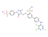 Disodium 4-[[4,5-dihydro-3-methyl-5-oxo-1-(4-sulphonatophenyl)-1H-pyrazol-4-yl]azo]-4'-[(2,5,6-trichloropyrimidin-4-yl)amino][1,1'-biphenyl]-3-sulphonate