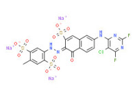 Trisodium 2-[[6-[(5-chloro-2,6-difluoropyrimidin-4-yl)amino]-1-hydroxy-3-sulphonato-2-naphthyl]azo]toluene-2,5-disulphonate