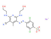 Sodium 2,5-dichloro-4-[[5-cyano-2,6-bis[(2-hydroxyethyl)amino]-4-methyl-3-pyridyl]azo]benzenesulphonate