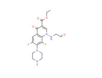 ethyl 6,8-difluoro-1-(formylmethylamino)-1,4-dihydro-7-(4-methyl)piperazin-1-yl)-4-oxo-quinoline-3-carboxylate