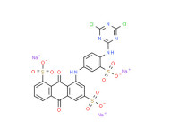 Trisodium 8-[[4-[(4,6-dichloro-1,3,5-triazin-2-yl)amino]-3-sulphonatophenyl]amino]-9,10-dihydro-9,10-dioxoanthracene-1,6-disulphonate