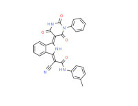 2-cyano-2-[2,3-dihydro-3-(tetrahydro-2,4,6-trioxo-1-phenyl-5(2H)-pyrimidinylidene)-1H-isoindol-1-ylidene]-N-(3-methylphenyl)acetamide