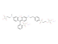 Dihydrogen -3-[methyl(2-sulphonatoethyl)amino]-6-[[2-[4-[[2-(sulphonatooxy)ethyl]sulphonyl]phenyl]ethyl]amino]-9-(2-sulphonatophenyl)xanthylium , sodium salt