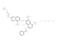Tetrasodium 4-(benzoylamino)-5-hydroxy-6-[[1-sulphonato-6-[[2-(sulphonatooxy)ethyl]sulphonyl]-2-naphthyl]azo]naphthalene-1,7-disulphonate