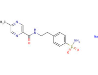 Sodium 5-methyl-N-[2-(4-sulphamoylphenyl)ethyl]pyrazinecarboxamidate