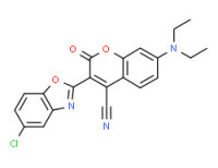 3-(5-chlorobenzoxazol-2-yl)-7-(diethylamino)-2-oxo-2H-1-benzopyran-4-carbonitrile