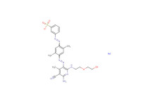 Sodium m-[[4-[[6-amino-5-cyano-2-[[2-(2-hydroxyethoxy)ethyl]amino]-4-methyl-3-pyridyl]azo]-2,5-xylyl]azo]benzenesulphonate