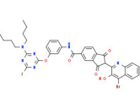 2-(4-bromo-3-hydroxy-2-quinolyl)-N-[3-[[4-(dibutylamino)-6-fluoro-1,3,5-triazin-2-yl]oxy]phenyl]-2,3-dihydro-1,3-dioxo-1H-indene-5-carboxamide