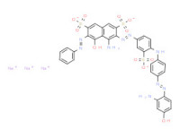 Trisodium 4-amino-3-[[4-[[4-[(2-amino-4-hydroxyphenyl)azo]phenyl]amino]-3-sulphonatophenyl]azo]-5-hydroxy-6-(phenylazo)naphthalene-2,7-disulphonate