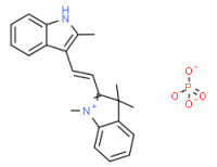 1,3,3-trimethyl-2-[2-(2-methyl-1H-indol-3-yl)vinyl]-3H-indolium dihydrogen phosphate