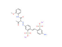 Disodium 2-[2-(4-amino-2-sulphonatophenyl)vinyl]-5-[[1-[[(2-methoxyphenyl)amino]carbonyl]-2-oxopropyl]azo]benzenesulphonate