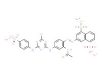 Trisodium 3-[[2-(acetylamino)-4-[[4-chloro-6-[(4-sulphonatophenyl)amino]-1,3,5-triazin-2-yl]amino]phenyl]azo]naphthalene-1,5-disulphonate