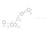 Tetrasodium 2-[[8-[[4-chloro-6-[[4-(6-methyl-7-sulphonatobenzothiazol-2-yl)phenyl]amino]-1,3,5-triazin-2-yl]amino]-1-hydroxy-3,6-disulphonato-2-naphthyl]azo]benzoate