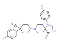 cis-1-(4-fluorophenyl)-4-[1-(4-fluorophenyl)-4-oxo-1,3,8-triazaspiro[4.5]dec-8-yl]cyclohexanecarbonitrile