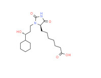 [R-(R*,R*)]-3-(3-cyclohexyl-3-hydroxypropyl)-2,5-dioxo-imidazolidine-4-heptanoic acid