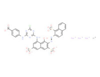 Trisodium hydrogen 4-[[4-chloro-6-[[8-hydroxy-3,6-disulphonato-7-[(1-sulphonato-2-naphthyl)azo]-1-naphthyl]amino]-1,3,5-triazin-2-yl]amino]benzoate