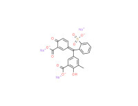 Trisodium 5-[(3-carboxylato-5-methyl-4-oxo-2,5-cyclohexadien-1-ylidene)(2-sulphonatophenyl)methyl]salicylate