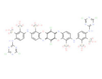 6,13-dichloro-3,10-bis[[4-[(4,6-dichloro-1,3,5-triazin-2-yl)amino]disulphophenyl]amino]triphenodioxazine-4,11-disulphonic acid