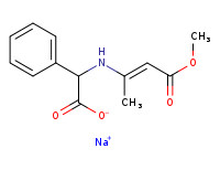 Sodium (±)-[(3-methoxy-1-methyl-3-oxoprop-1-enyl)amino]phenylacetate