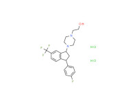 trans-4-[3-(4-fluorophenyl)-2,3-dihydro-6-(trifluoromethyl)-1H-inden-1-yl]piperazine-1-ethanol dihydrochloride