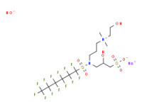 Sodio(2-hydroxyethyl)[3-[(2-hydroxy-3-sulphonatopropyl)[(tridecafluorohexyl)sulphonyl]amino]propyl]dimethylammonium hydroxide